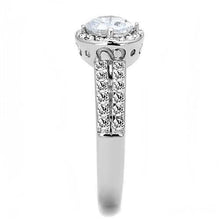 Load image into Gallery viewer, TK3021 - High polished (no plating) Stainless Steel Ring with AAA Grade CZ  in Clear