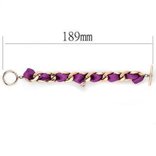 Load image into Gallery viewer, TK3065 - IP Rose Gold(Ion Plating) Stainless Steel Bracelet with Top Grade Crystal  in Rose