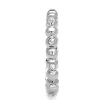 Load image into Gallery viewer, TK3085 - High polished (no plating) Stainless Steel Ring with AAA Grade CZ  in Clear