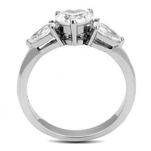 Load image into Gallery viewer, TK3138 - High polished (no plating) Stainless Steel Ring with AAA Grade CZ  in Clear