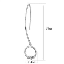 Load image into Gallery viewer, TK3146 - High polished (no plating) Stainless Steel Earrings with Top Grade Crystal  in Clear