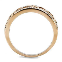Load image into Gallery viewer, TK3194 - IP Rose Gold(Ion Plating) Stainless Steel Ring with Top Grade Crystal  in Clear
