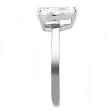 Load image into Gallery viewer, TK3251 - High polished (no plating) Stainless Steel Ring with AAA Grade CZ  in Clear