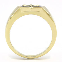 Load image into Gallery viewer, TK3268 - IP Gold(Ion Plating) Stainless Steel Ring with Epoxy  in Jet
