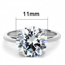 Load image into Gallery viewer, TK3428 - High polished (no plating) Stainless Steel Ring with AAA Grade CZ  in Clear