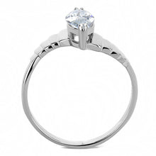 Load image into Gallery viewer, TK3429 - High polished (no plating) Stainless Steel Ring with AAA Grade CZ  in Clear