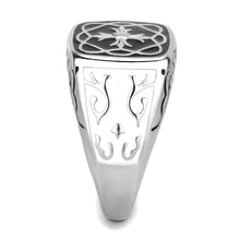 Load image into Gallery viewer, TK3460 - High polished (no plating) Stainless Steel Ring with Epoxy  in Jet