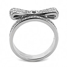 Load image into Gallery viewer, TK3506 - High polished (no plating) Stainless Steel Ring with Top Grade Crystal  in Clear