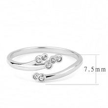 Load image into Gallery viewer, TK3570 - No Plating Stainless Steel Ring with AAA Grade CZ  in Clear