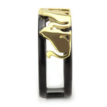 Load image into Gallery viewer, TK3609 - IP Gold+ IP Black (Ion Plating) Stainless Steel Ring with No Stone