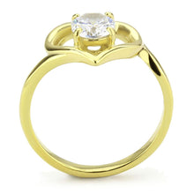 Load image into Gallery viewer, TK3628 - IP Gold(Ion Plating) Stainless Steel Ring with AAA Grade CZ  in Clear