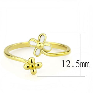 TK3631 - IP Gold(Ion Plating) Stainless Steel Ring with No Stone