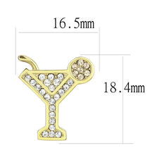 Load image into Gallery viewer, TK3660 - IP Gold(Ion Plating) Stainless Steel Earrings with Top Grade Crystal  in Silk