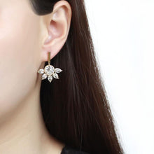 Load image into Gallery viewer, TK3661 - IP Gold(Ion Plating) Stainless Steel Earrings with Top Grade Crystal  in Clear