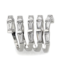 Load image into Gallery viewer, TK3729 High polished Stainless Steel Ring with AAA Grade CZ in Clear