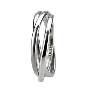 TK3743 - High polished Stainless Steel Interlocking Ring