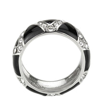 Load image into Gallery viewer, TK3773 - High polished (no plating) Stainless Steel Ring with Top Grade Crystal in Clear