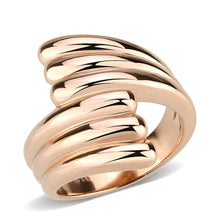 Load image into Gallery viewer, TK3800 - IP Rose Gold(Ion Plating) Stainless Steel Ring with NoStone in No Stone
