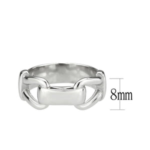 TK3803 - High polished (no plating) Stainless Steel Ring with NoStone in No Stone
