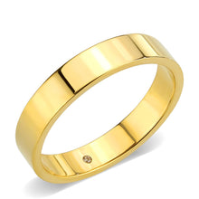 Load image into Gallery viewer, TK3832 - IP Gold Stainless Steel Ring with Top Grade Crystal in Clear