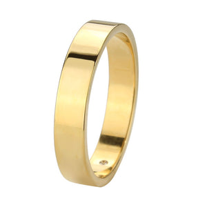 TK3832 - IP Gold Stainless Steel Ring with Top Grade Crystal in Clear