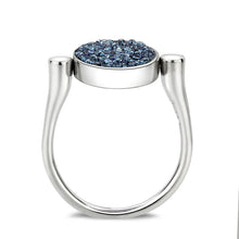 Load image into Gallery viewer, TK385409 - High polished (no plating) Stainless Steel Ring with Top Grade Crystal in Montana