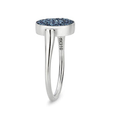 Load image into Gallery viewer, TK385409 - High polished (no plating) Stainless Steel Ring with Top Grade Crystal in Montana