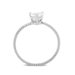 TK3859 - IP Gold(Ion Plating) Stainless Steel Ring with AAA Grade CZ in Clear
