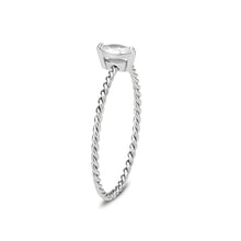 Load image into Gallery viewer, TK3860 - High polished (no plating) Stainless Steel Ring with AAA Grade CZ in Clear