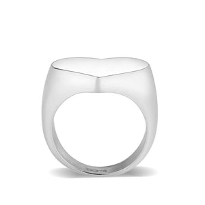 TK3878 - High polished (no plating) Stainless Steel Ring with NoStone in No Stone