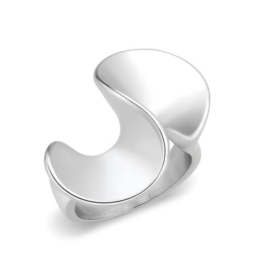 TK3879 - High polished (no plating) Stainless Steel Ring with NoStone in No Stone