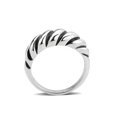 Load image into Gallery viewer, TK3881 - High polished (no plating) Stainless Steel Ring with Epoxy in Jet