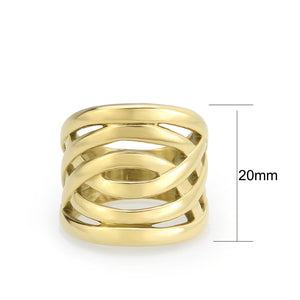 TK3885 - IP Gold(Ion Plating) Stainless Steel Ring with NoStone in No Stone