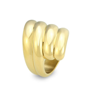 TK3886 - IP Gold(Ion Plating) Stainless Steel Ring with NoStone in No Stone