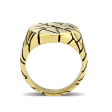 Load image into Gallery viewer, TK3903 - IP Gold(Ion Plating) Stainless Steel Ring with Epoxy in Jet