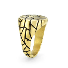 Load image into Gallery viewer, TK3903 - IP Gold(Ion Plating) Stainless Steel Ring with Epoxy in Jet