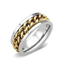 Load image into Gallery viewer, TK3915 - Two Tone IP Gold (Ion Plating) Stainless Steel Ring with NoStone in No Stone