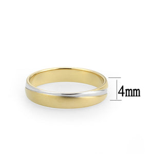 TK3918 - Two Tone IP Gold (Ion Plating) Stainless Steel Ring with NoStone in No Stone