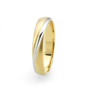TK3918 - Two Tone IP Gold (Ion Plating) Stainless Steel Ring with NoStone in No Stone