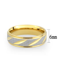 Load image into Gallery viewer, TK3919 - Two Tone IP Gold (Ion Plating) Stainless Steel Ring with NoStone in No Stone