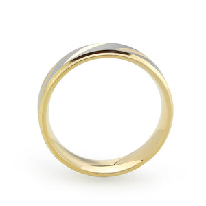 TK3919 - Two Tone IP Gold (Ion Plating) Stainless Steel Ring with NoStone in No Stone