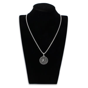 TK3927 - High polished (no plating) Stainless Steel Chain Pendant with NoStone in No Stone