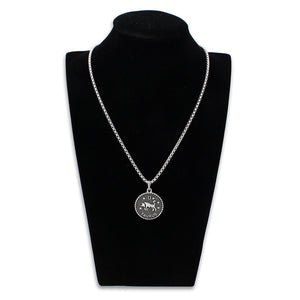 TK3928 - High polished (no plating) Stainless Steel Chain Pendant with NoStone in No Stone