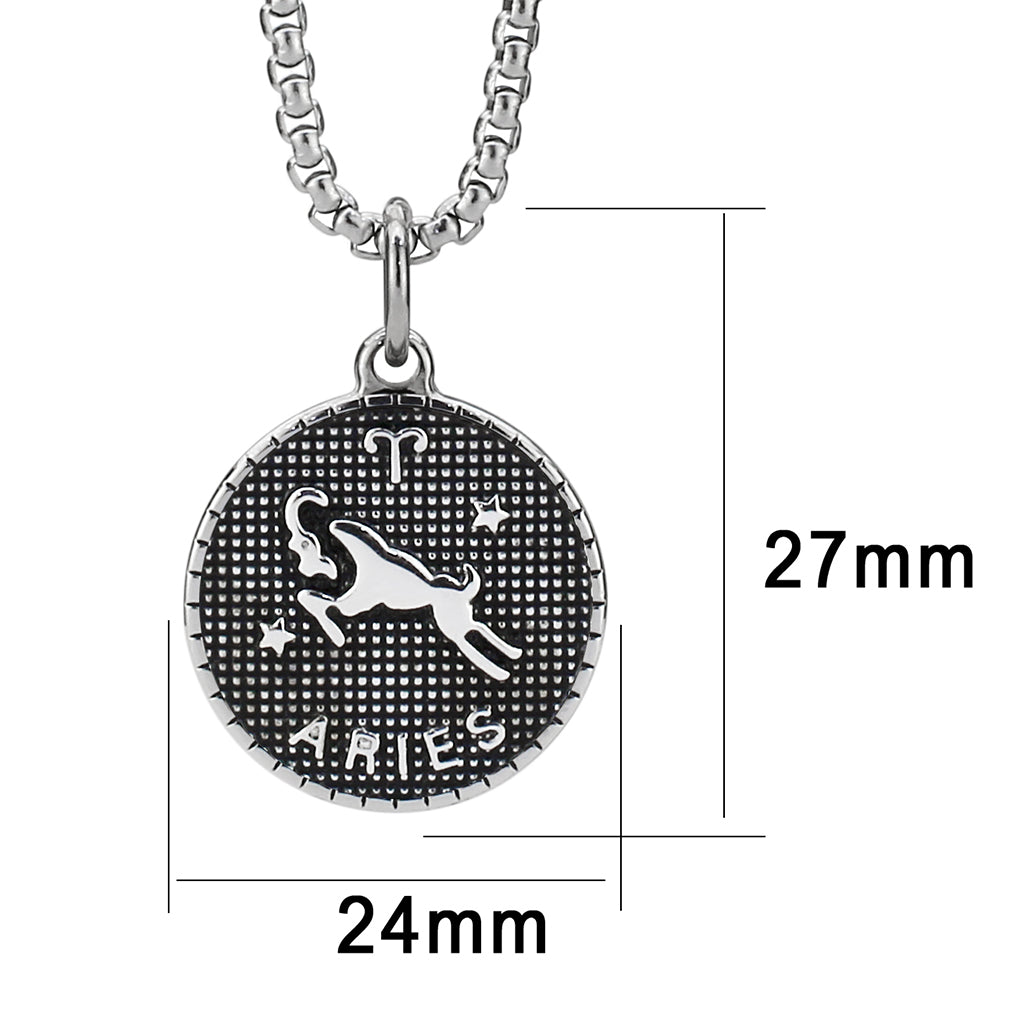 TK3931 - High polished (no plating) Stainless Steel Chain Pendant with NoStone in No Stone