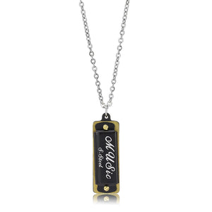 TK3936 - Two Tone IP Gold (Ion Plating) Stainless Steel Chain Pendant with NoStone in No Stone