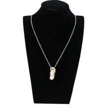 Load image into Gallery viewer, TK3941 - Two Tone IP Gold (Ion Plating) Stainless Steel Chain Pendant with Top Grade Crystal in Clear