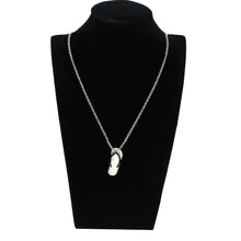 Load image into Gallery viewer, TK3942 - Two Tone IP Black Stainless Steel Chain Pendant with Top Grade Crystal in Clear
