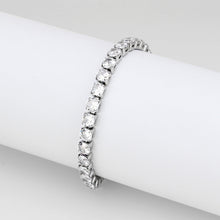Load image into Gallery viewer, TK3948 - High polished (no plating) Stainless Steel Bracelet with AAA Grade CZ in Clear