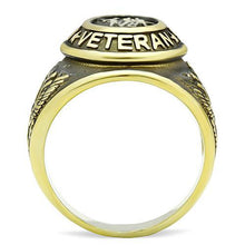 Load image into Gallery viewer, TK414704G - IP Gold(Ion Plating) Stainless Steel Ring with Epoxy  in Jet