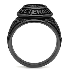 TK414704J - IP Black(Ion Plating) Stainless Steel Ring with Epoxy  in Jet